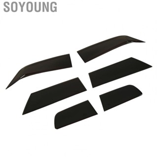 Soyoung Car Tail Light Cover Trim  Car Tail Lamp Cover Trim ABS Fashionable Back Adhesive Smoked Black Lightweight  for DIY