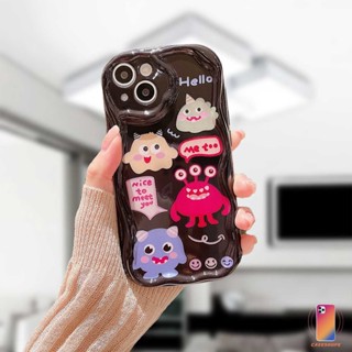 เคสโทรศัพท์มือถือ ขอบโค้ง ลายมอนสเตอร์ 3D สําหรับ IPhone 11 12 13 14 PRO MAX 6 7 6S 8 14 Plus X XR XS MAX 11 12 13 Se 2020 6SPlus 7Plus 6Plus 8Plus 14Plus XSMAX