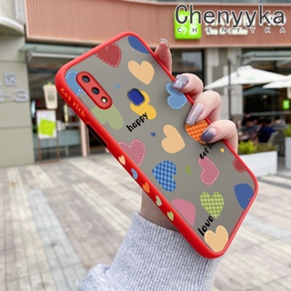 เคสโทรศัพท์มือถือ ซิลิโคน ขอบสี่เหลี่ยม กันกระแทก ลายการ์ตูนหัวใจ สีสันสดใส สําหรับ VIVO V11i Z3 Z3i