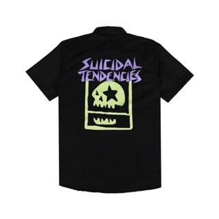 เสื้อยืด พิมพ์ลาย Dickies X SUICIDAL TENDENCIES สีดํา