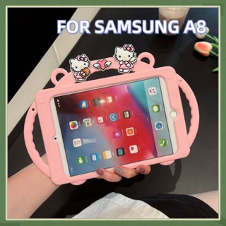 เคสซิลิโคนนิ่ม พร้อมสายคล้อง สําหรับ Samsung Galaxy Tab A8 10.5 นิ้ว 2021 2022 SM-X200 SM-X205 SM-X207