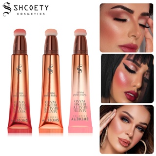 Shcoety Multi-functional Liquid Blush Highlighter Contour Three-dimensional Repair Volume Pen Fine Flash Brighten Facial Makeup Stick nuuo