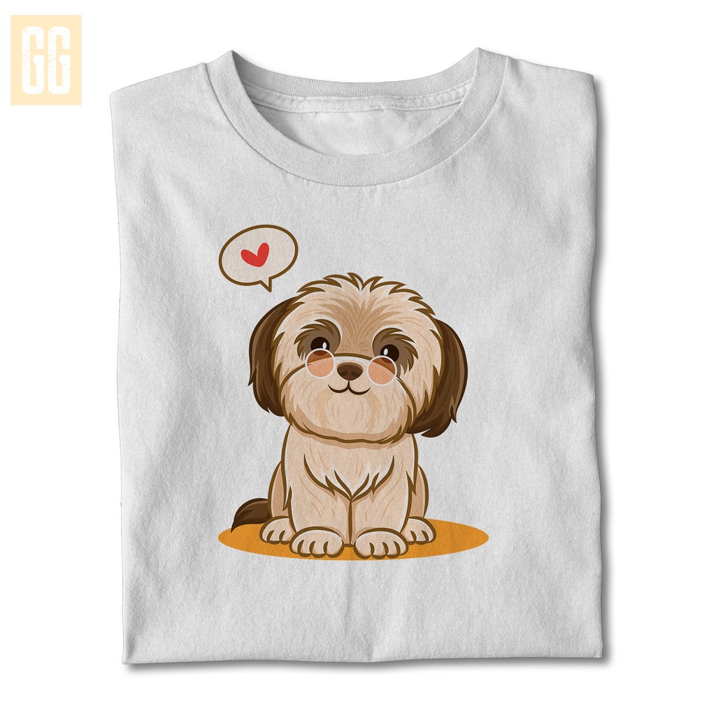 เสื้อยืดผู้ชาย GG Shih Tzu Cotton T-Shirt Graphic Statement Men 2023 Tshirt