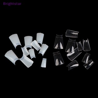 Brightstar เล็บปลอมอะคริลิค รูปเป็ด เป็ด แบบครึ่งเท้า สีใส สําหรับตกแต่งเล็บ