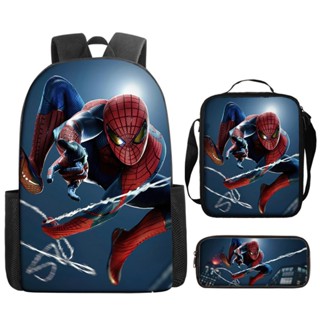 ใหม่ กระเป๋าเป้สะพายหลัง ลายการ์ตูน Spiderman Avengers Marvel สําหรับเด็กผู้ชาย