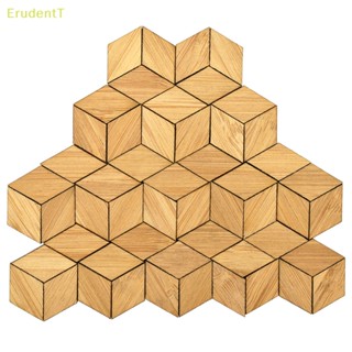 [ErudentT] สติกเกอร์ ลายไม้ 3D สําหรับติดตกแต่งผนังบ้านตุ๊กตา 1/12 48 ชิ้น [ใหม่]