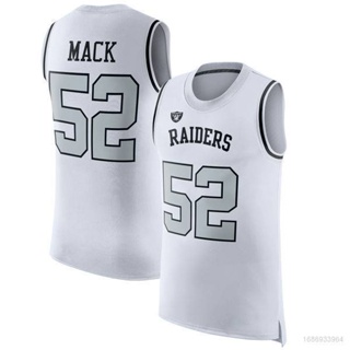 เสื้อกีฬาแขนกุด ลายทีม Las Vegas Raiders Mack HQ1 NFL พลัสไซซ์ สําหรับผู้ชาย และผู้หญิง QH1