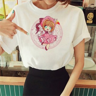 เสื้อยืด ลาย Cardcaptor Sakura y2k สไตล์ญี่ปุ่น สําหรับผู้หญิง y2k