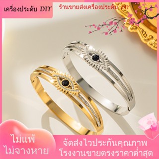 💖เครื่องประดับ DIY ขายส่ง💖สร้อยข้อมือ ชุบทอง ประดับเพชร รูปดวงตาปีศาจ สไตล์ยุโรป อเมริกัน เรโทร สําหรับผู้หญิง[สร้อยข้อมือ]