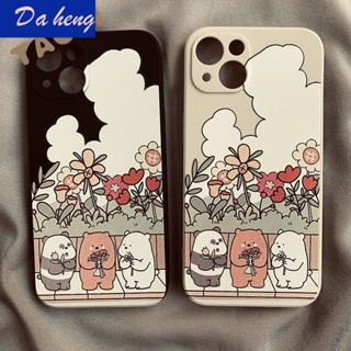 เคสป้องกันโทรศัพท์มือถือ ลายหมีน่ารัก กันกระแทก สําหรับ Iphone 13 11XRXS 12 14Pro HIYJ