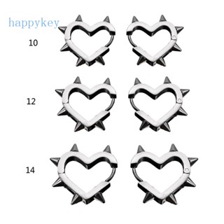 Hap เข็ม ต่างหูไทเทเนียม พังก์ โกธิค ต่างหู สําหรับผู้ชาย ผู้หญิง ห่วง ฮักกี้ เจาะ ต่างหู หมุดเรียว