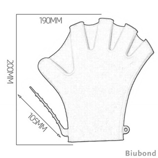 [Biubond] ถุงมือว่ายน้ํา สายรัด ซิลิโคน พร้อมสายรัดข้อมือ ครีบมือดําน้ํา ปรับได้ สําหรับสระว่ายน้ํา กลางแจ้ง สําหรับทุกเพศ กีฬาทางน้ํา
