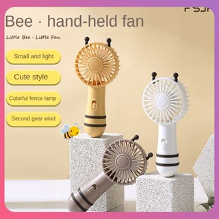 Creative Handheld Small Bee Fan USB ชาร์จเดสก์ท็อป Office กระเป๋าพกพาสะดวก Small Summer Outdoor Mini Handheld Small Bee Fan สำหรับของขวัญ Home Tools [COD]