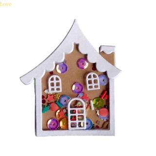 Love Christmas House แผ่นแม่แบบโลหะ ตัดลายนูน สําหรับตกแต่งสมุด การ์ด กระดาษ DIY