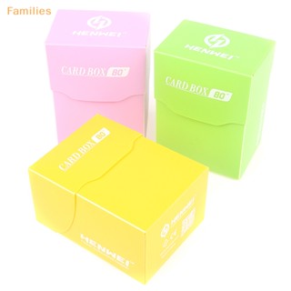 Families&gt; กล่องเคสการ์ดเกมกระดาน TCG 80 ใบ แบบพกพา 1 ชิ้น