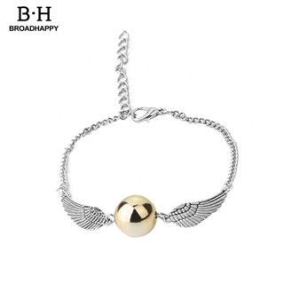 Broadhappy เครื่องประดับแฟชั่น สร้อยข้อมือ กําไลข้อมือ จี้ปีกนางฟ้า