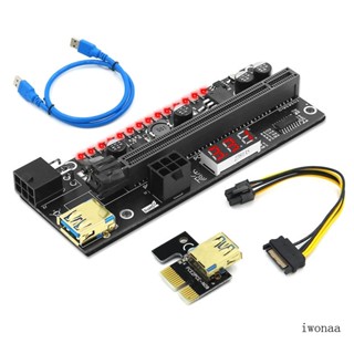 Iwo อะแดปเตอร์ต่อขยาย PCI-E 1x เป็น 16x USB 3 0 PCI-E GPU สําหรับขุดบิตคอยน์ GPU