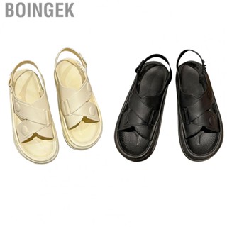 Boingek Women Cross Strap Sandals  Ergonomic Sole Soft Lining Open Toe for Summer