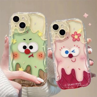 เคสโทรศัพท์มือถือ Tpu นิ่ม ขอบโค้ง ลายไอศกรีมสตรอเบอร์รี่ หยัก สําหรับ VIVO S1 V9 V15 V20 V23 Pro V21e V23e V25 V27 V27e