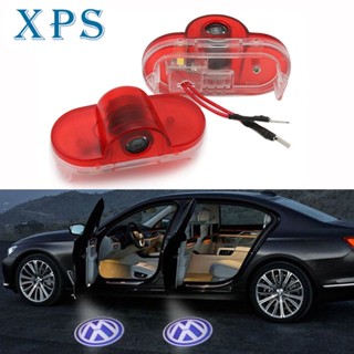 Xps ไฟโปรเจคเตอร์โลโก้ Welcome Light สําหรับ Volkswagen VW Beetle Golf 4 Touran Caddy 2 ชิ้น