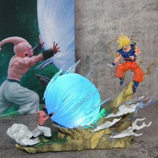 พร้อมส่ง ฟิกเกอร์โมเดล Dragon Ball Z GK Majin Buu Vs Son Goku 4 โมเดล Pvc ขนาด 22 ซม.