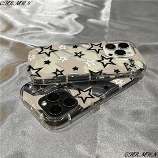 Wq8y เคสโทรศัพท์มือถือแบบใส กันกระแทก ลายดาว สีขาว เทา สําหรับ Iphone 13promaxpro12 11 14promax 14