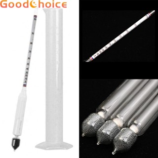 【Good】Alcohol Meter 0-100% Meter 31*2cm Alcohol Hydrometer Distilling Glass+plastic【Ready Stock】