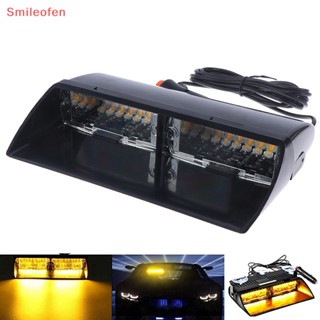 [Smileofen] ใหม่ ไฟแฟลชฉุกเฉิน LED 16 ดวง 12V สีเหลืองอําพัน สําหรับติดรถบรรทุก