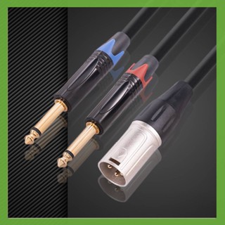 สายเคเบิลปลั๊กโมโน ตัวผู้ 3pin XLR เป็นตัวผู้ 6.35 มม. TS แบบคู่ อุปกรณ์เสริม