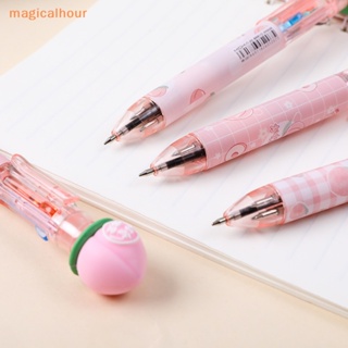 Magicalhour^^ ปากกาลูกลื่น ลายการ์ตูนน่ารัก หลากสี 4 สี สําหรับโรงเรียน สํานักงาน