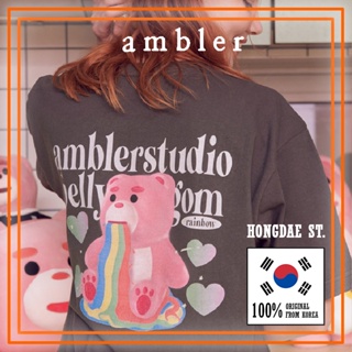 📦พร้อมส่ง ใหม่ 2023! Ambler X BELLYGOM - ของแท้ 100% - UNISEX - Heart Belly Over Fit เสื้อยืดแขนสั้น T-shirt