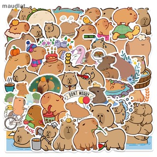 Maud สติกเกอร์ ลาย Capybara น่ารัก สําหรับติดตกแต่งโทรศัพท์มือถือ กีตาร์ สมุดภาพ เครื่องเขียน 50 ชิ้น EN