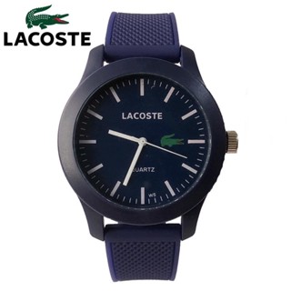 LACOSTE นาฬิกาข้อมือ สายยางลาคอสท์ กันน้ํา ไม่มีกล่อง สําหรับผู้ชาย และผู้หญิง