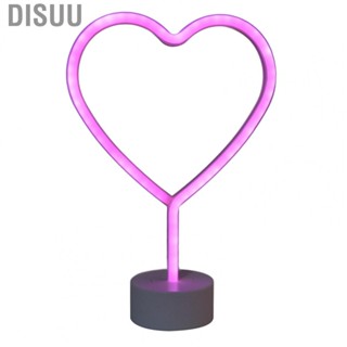 Disuu Aesthetic Lamp    Powered Heart Shaped Light Sign with Base  Neon for Home Bedroom Wedding Birthday Party