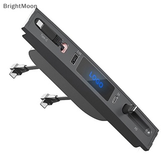 Brightmoon 4-in-1 ฮับ USB 4-in-1 อุปกรณ์เสริม สําหรับโมเดล 3/Y 2021 2022 2023 พร้อมสายเคเบิล 2 พอร์ต และ 2 พอร์ต