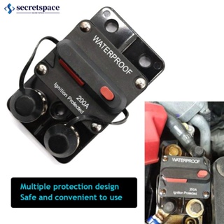 Secretspace รีเซ็ตฟิวส์เบรกเกอร์ แอมป์รถยนต์ เรือ DC 12-48V 30A 40A 50A 60A 70A 80A 100A 120A 150A 200A 250A 300A L8U7 กันน้ํา