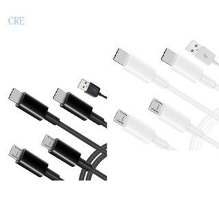 Cre สายเคเบิลพาวเวอร์ซัพพลาย USB เป็น 2 Type-C+2 Micro สําหรับแท็บเล็ต