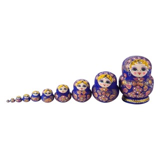 ตุ๊กตารัสเซีย Matryoshka ของเล่นสร้างสรรค์ สําหรับตกแต่งบ้าน 10 ชิ้น