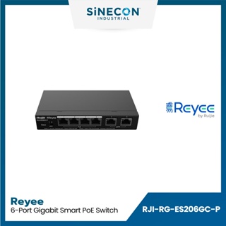 Ruijie รูเจีย รุ่น RG-ES206GC-P สวิตซ์ Reyee RG-ES206GC-P 6-Port Gigabit Smart Cloud Mananged PoE Switch