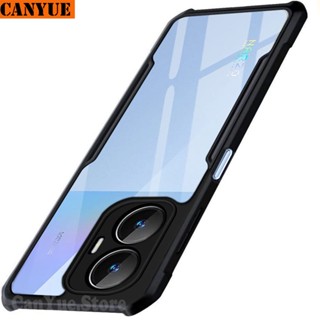 Realme C55 C53 C35 C33 C30 C30s real me Narzo N55 N53 Transparent Acrylic Soft TPU Edges Hybrid Case Shockproof Bumper Phone Casing Corner Airbag Anti Drop Camera Protective Back Cover