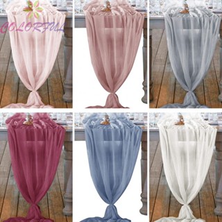 【COLORFUL】Table Runner Baby Shower Banquet Birthday Christmas Decor Party Replacement