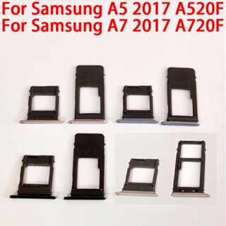 ถาดใส่ซิมการ์ด Micro SD แบบเปลี่ยน สําหรับ Samsung A5 2017 A520F A7 2017 A720F