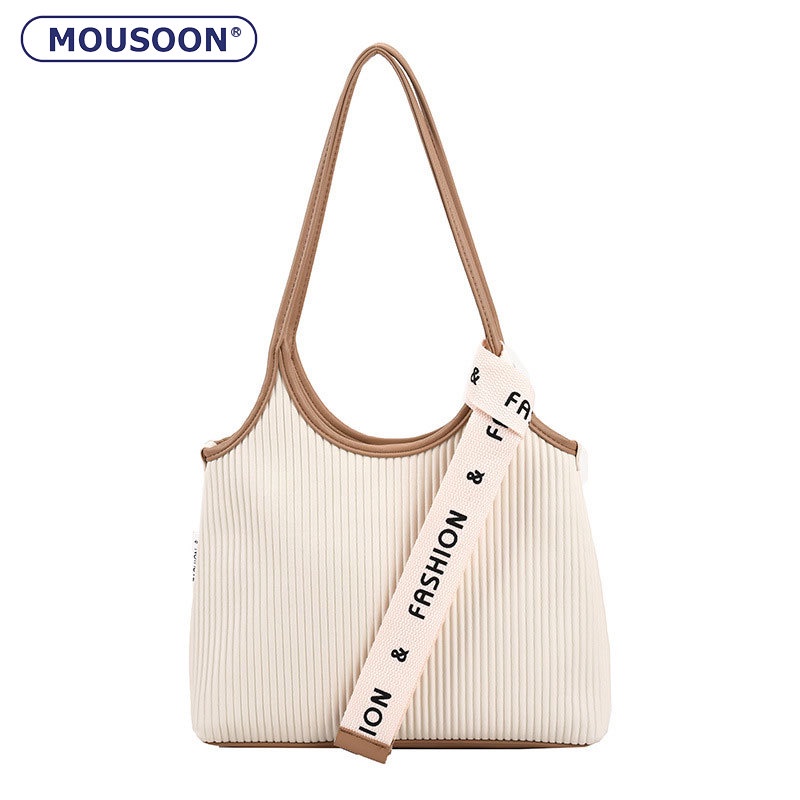 Mousoon Quality Women Tote Bag กระเป๋าสะพายทรงถังอเนกประสงค์แฟชั่น