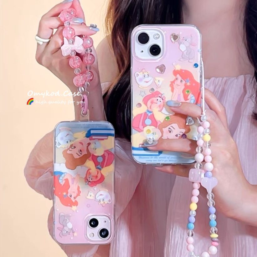 Ready Stock Compatible For Samsung A14 A13 A12 A53 A04S A03 A54 A51 A52 A71 A22 A50 A30S A50S A21S A34 Cute Cartoon Princess Phone Case Anti -drop Protection Back Cover