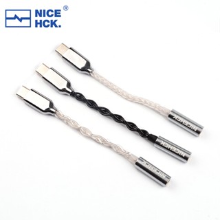 Nicehck TC3 Type-C เป็น 3.5 มม. HIFI ถอดรหัสสายเคเบิลอะแดปเตอร์หูฟังเครื่องขยายเสียง ALC5686 ชิปตัวแปลงสายสัญญาณเสียงควบคุม