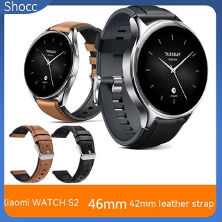 Shocc สายนาฬิกาข้อมือหนัง แบบเปลี่ยน สําหรับ Xiaomi Watch S2 46 มม. 42 มม.