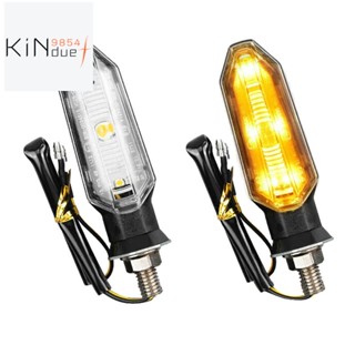 ไฟเลี้ยว LED 12V IP67 กันน้ํา สีเหลืองอําพัน สําหรับรถจักรยานยนต์ 2 ชิ้น