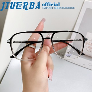 JIUERBA สไตล์คลาสสิกกรอบขนาดใหญ่นักบินป้องกันรังสีสายตาสั้น แว่นตาสายตาสั้นแว่นตาคอมพิวเตอร์สี่เหลี่ยมเลนส์แบบถอดเปลี่ยนได้สําหรับผู้ชายและผู้หญิง