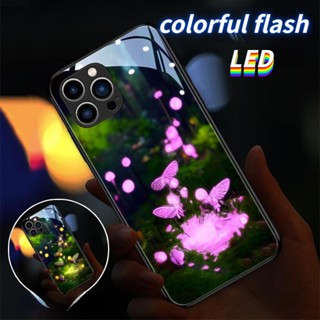 Mg เคสโทรศัพท์มือถือ LED ลายผีเสื้อ สําหรับ Huawei P30pro P50pro P40pro+ Honor50pro nova11pro mate50Pro 30Epro nova7se 8se mate40Pro HonorX7 X8 70Pro