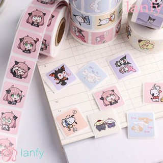 LANFY สติกเกอร์ไดอารี่ ลาย My Melody Cinnamoroll สําหรับตกแต่งสมุดไดอารี่ 500 ชิ้น